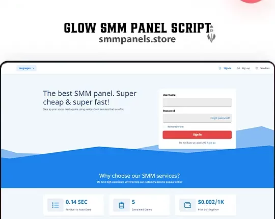 Glow Panel - SMM Panel Script